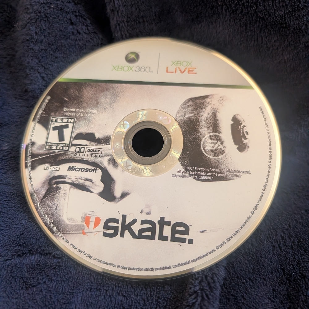 Xbox 360 Skate Game Disc